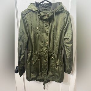 Olive Green Hooded Women's Jacket